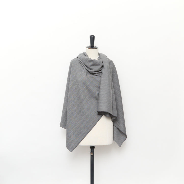 T25J13055 | Laine Vierge à Double Rayures et Chevrons - vue 2