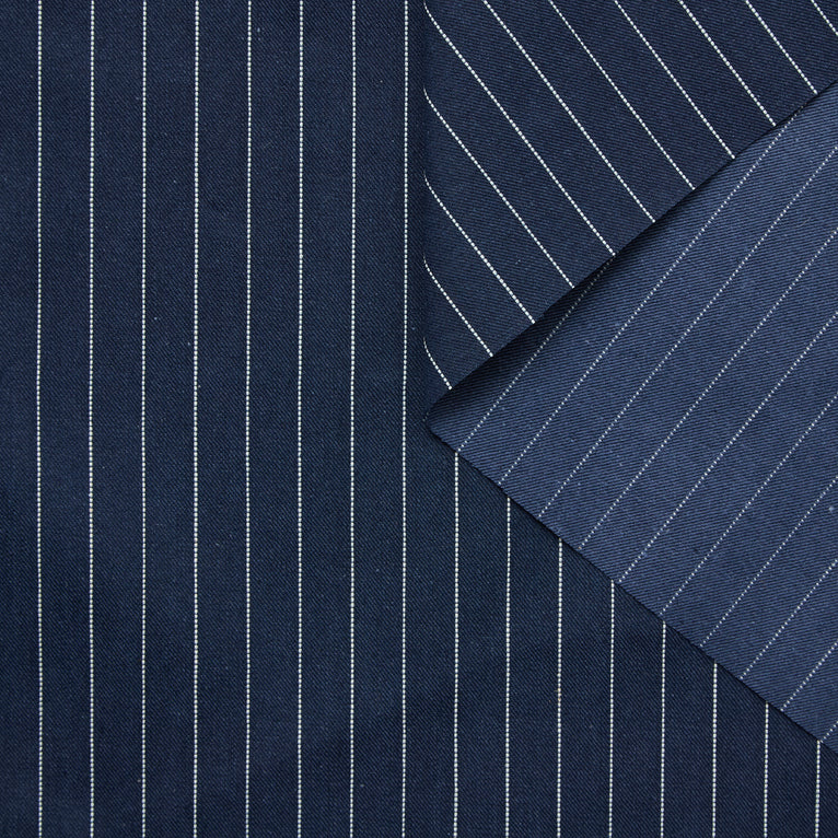 T25K11445 | Denim Rayé en Coton - vue 1