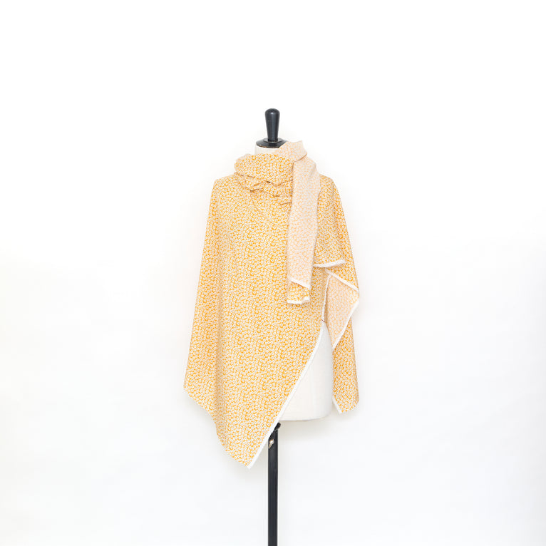 T25L13407 | Crepe de chine en soie imprimé marguerite - vue 2
