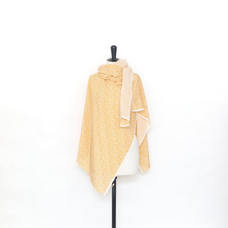 T25L13407 | Crepe de chine en soie imprimé marguerite - vue 2