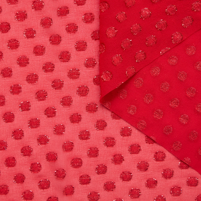 T25L13414 | Georgette de soie à pois Lurex