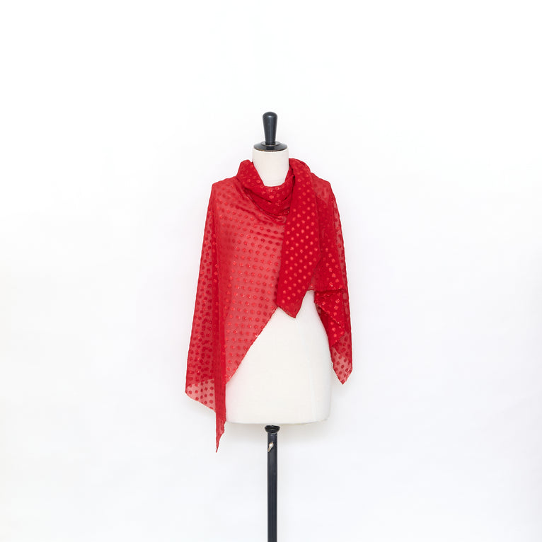 T25L13414 | Georgette de soie à pois Lurex - vue 2