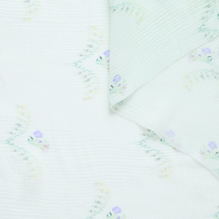 T25L13417 | Gaze Mousseline en soie Bouquets - vue 1
