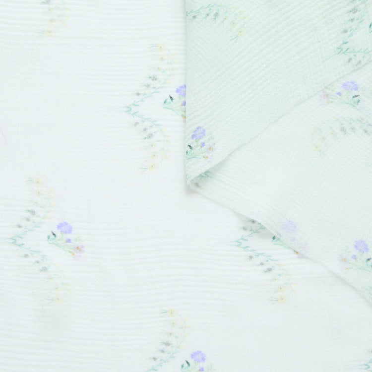 T25L13417 | Gaze Mousseline en soie Bouquets - vue 1