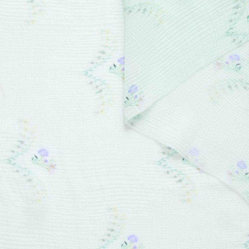 T25L13417 | Gaze Mousseline en soie Bouquets