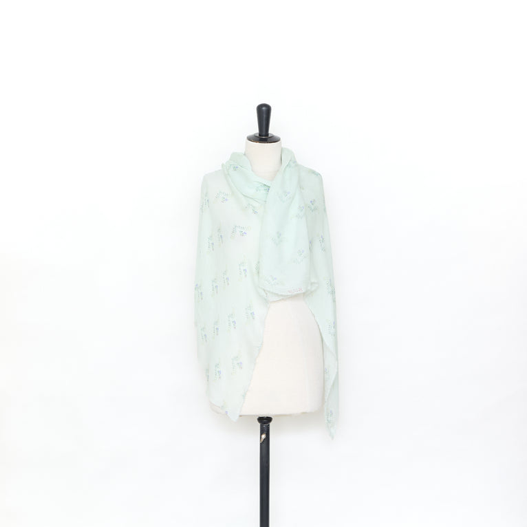 T25L13417 | Gaze Mousseline en soie Bouquets - vue 2