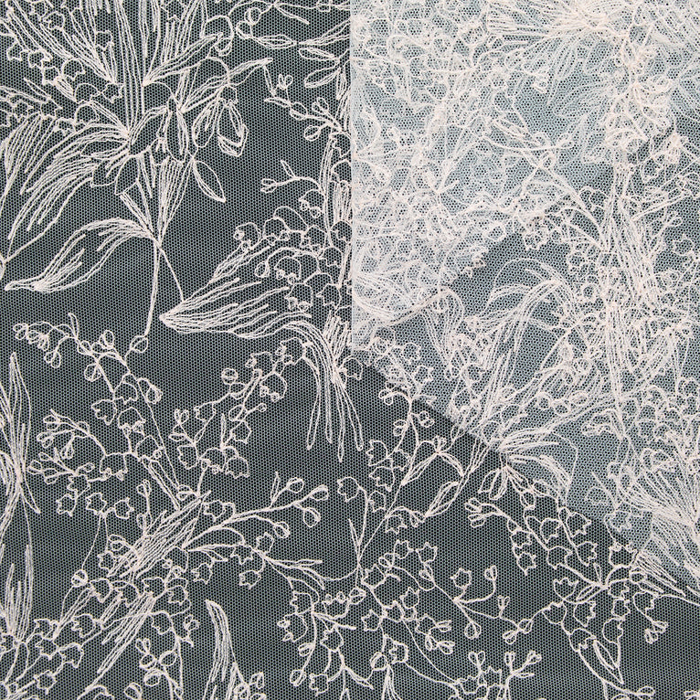T25M11927 | Tulle Brodé de Muguet - vue 2
