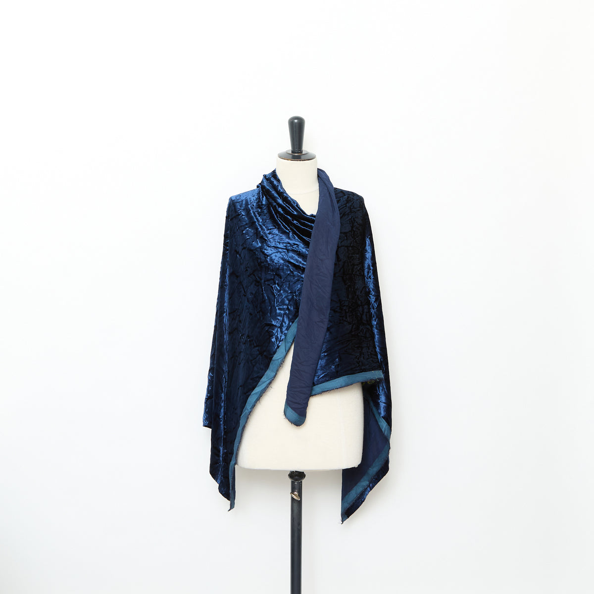 T25M12203 | Velours Froissé en Viscose et Soie