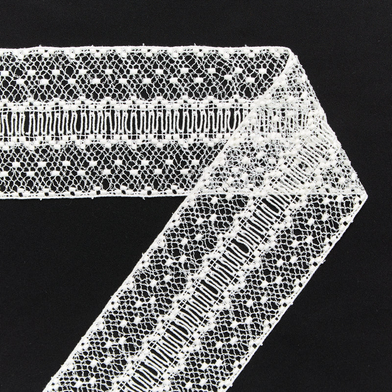 T25M12205 | Dentelle à Pois en 7 cm