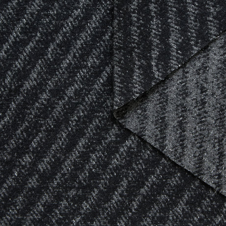 T25M12420 | Natté Bouclé Bicolore en Laine Vierge et Cachemire