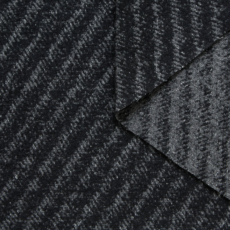 T25M12420 | Natté Bouclé Bicolore en Laine Vierge et Cachemire - vue 1