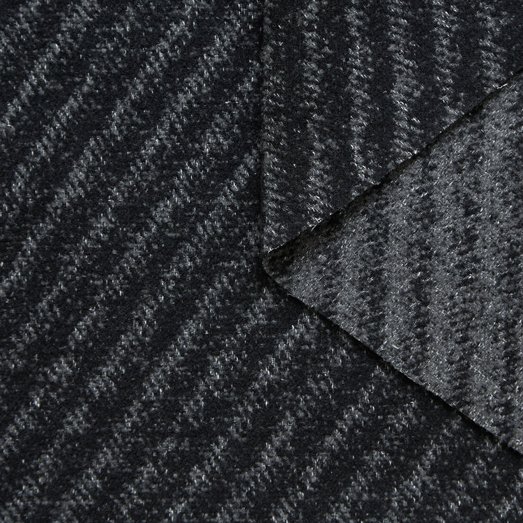 T25M12420 | Natté Bouclé Bicolore en Laine Vierge et Cachemire - vue 1