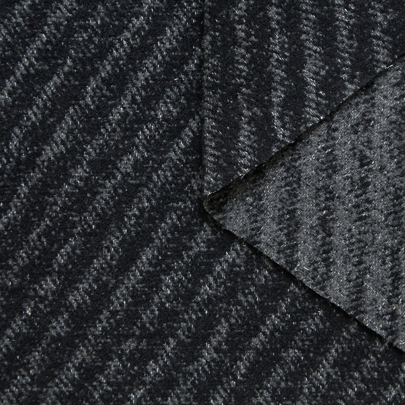 T25M12420 | Natté Bouclé Bicolore en Laine Vierge et Cachemire