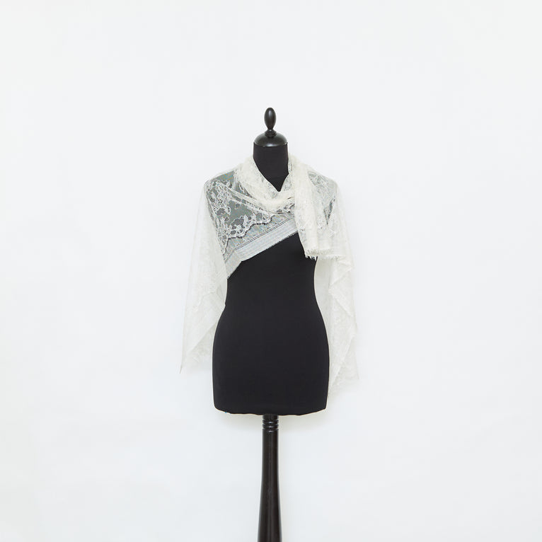 T25M12446 | Dentelle Florale en Soie - vue 2