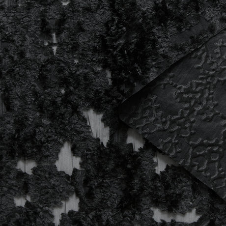 T25M12467 | Jacquard Géométrique Fils Coupés sur Organdi 