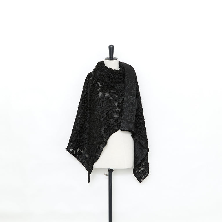 T25M12467 | Jacquard Géométrique Fils Coupés sur Organdi  - vue 2