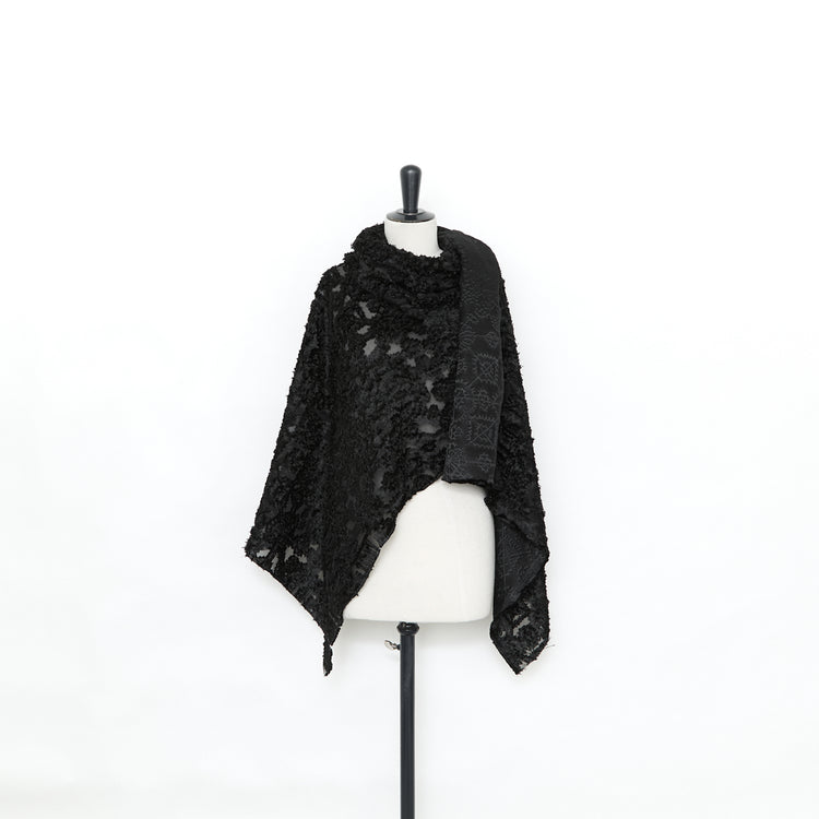 T25M12467 | Jacquard Géométrique Fils Coupés sur Organdi  - vue 2