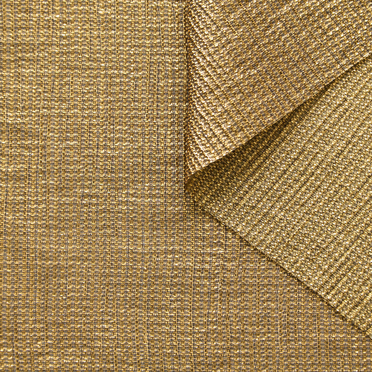 T25M12495 | Jacquard Natté Doré en Soie - vue 1