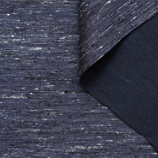 T25M12518 | Silk & Cotton Tweed with Denim Effect