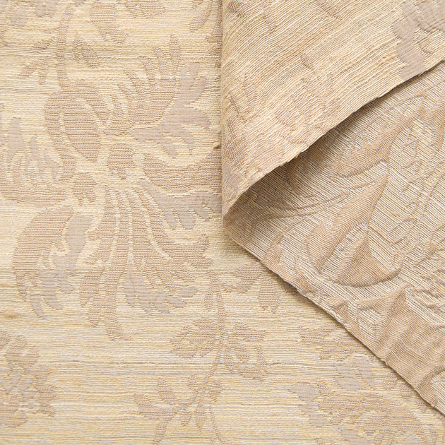T25M12521 | Jacquard Floral en Soie et Lin