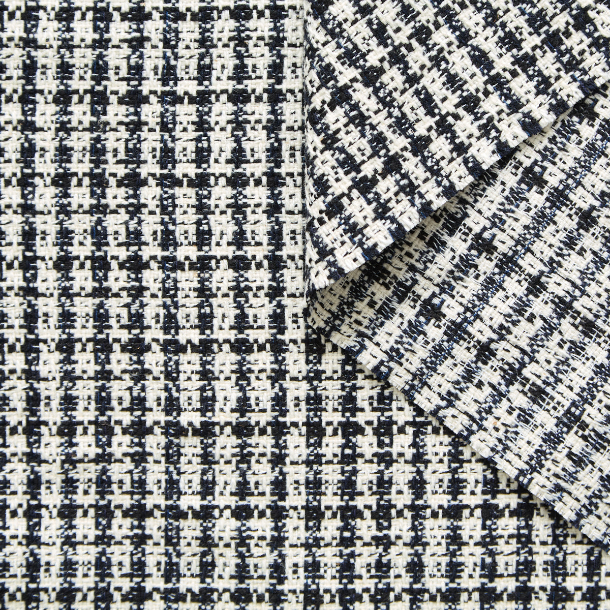 T25M12552 | Tweed Bicolore à Carreaux en Laine 