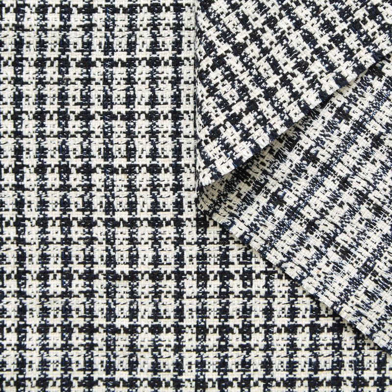 T25M12552 | Tweed Bicolore à Carreaux en Laine 