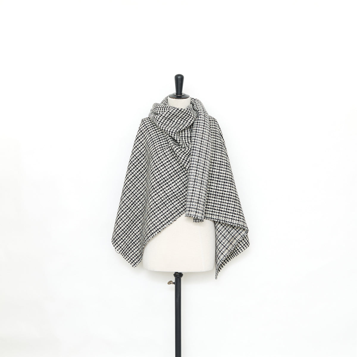 T25M12552 | Tweed Bicolore à Carreaux en Laine 