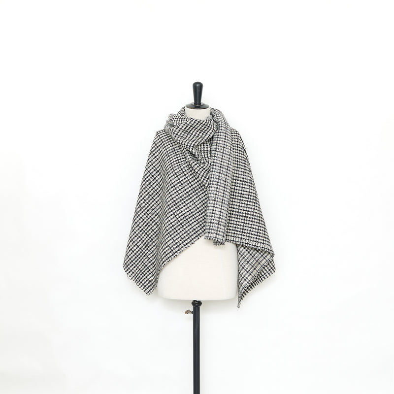 T25M12552 | Tweed Bicolore à Carreaux en Laine 