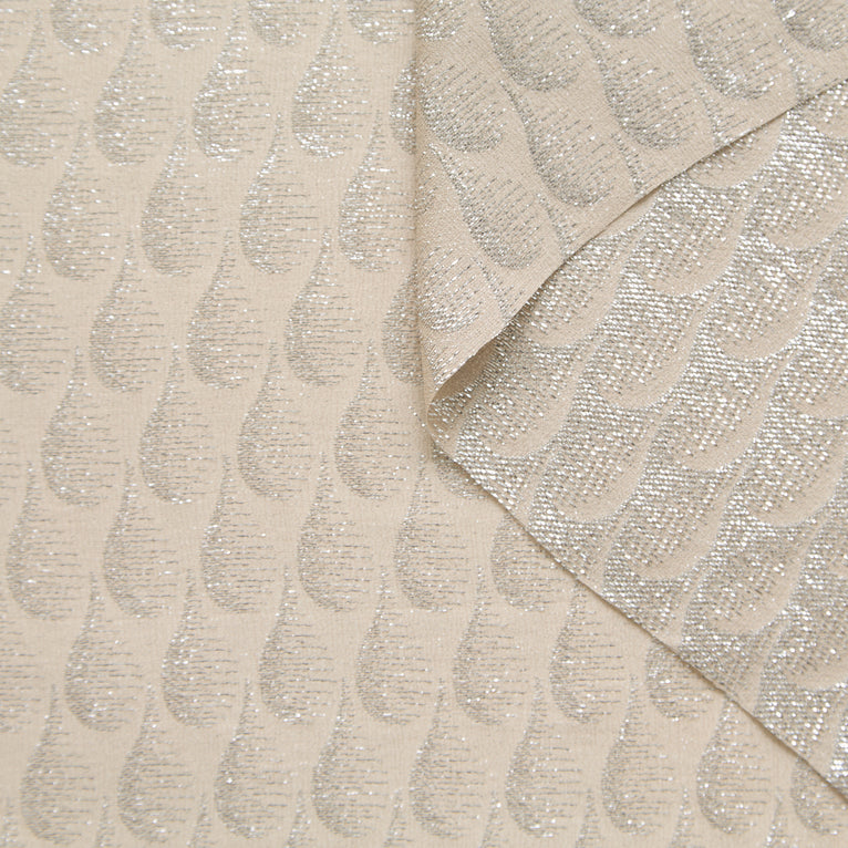 T25M12609 | Jacquard de Soie Lamé Goutte  - vue 2