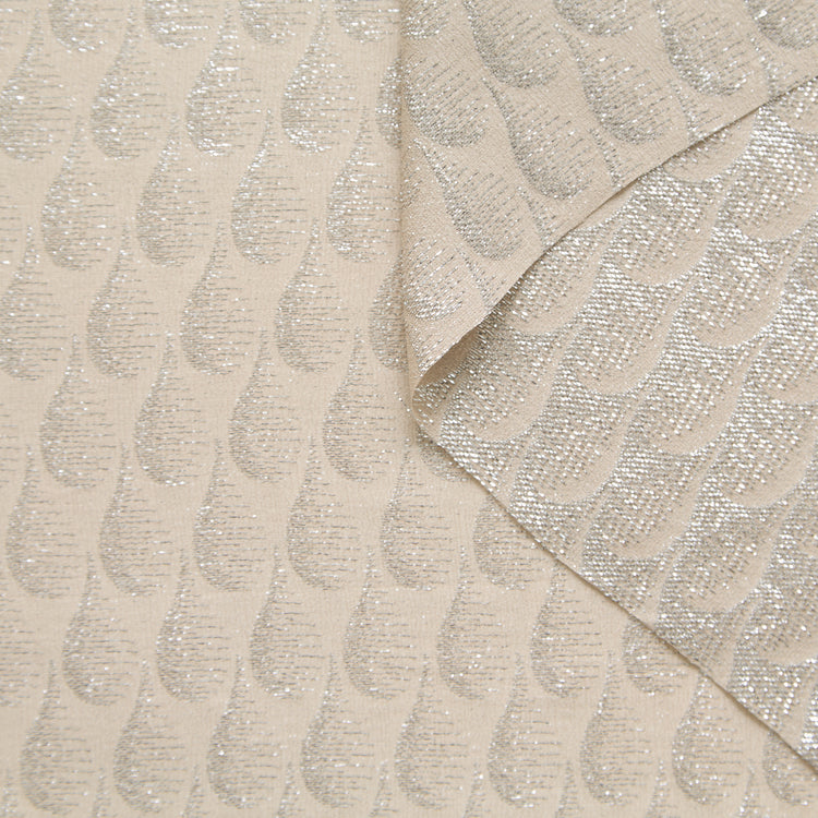 T25M12609 | Jacquard de Soie Lamé Goutte  - vue 1