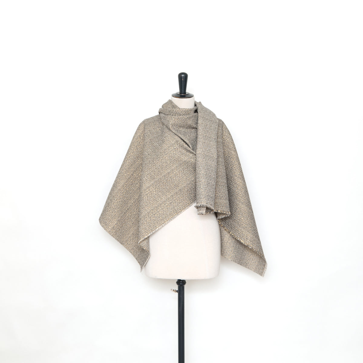 T25M12612 | Tweed Lamé en Laine Vierge et Soie