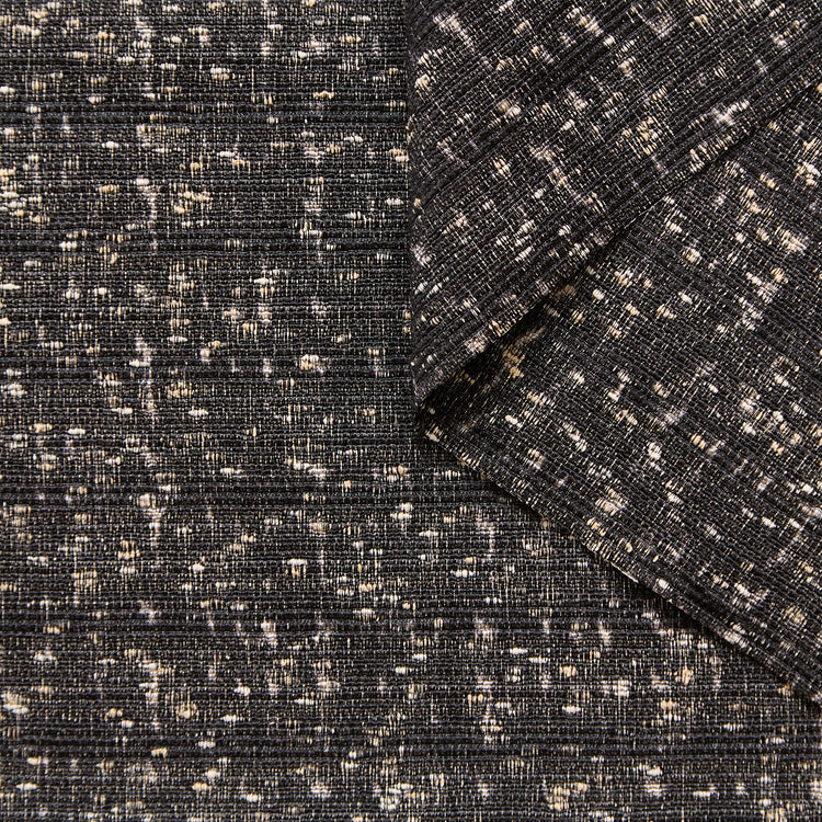 T25M12613 | Melange Slubbed Cotton &amp; Silk Ottoman - view 1