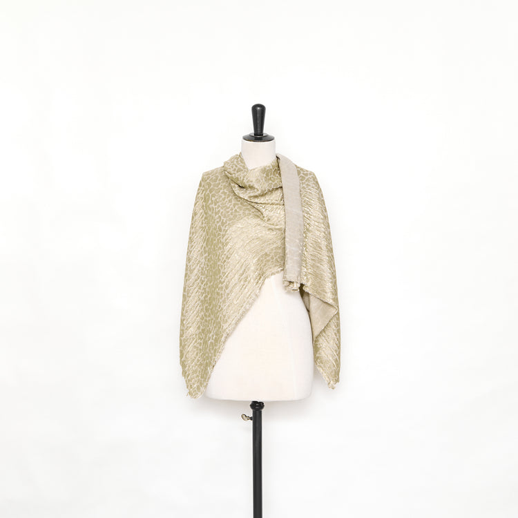 T25M12626 | Jacquard Léopard Lamé en Soie et Viscose - vue 2