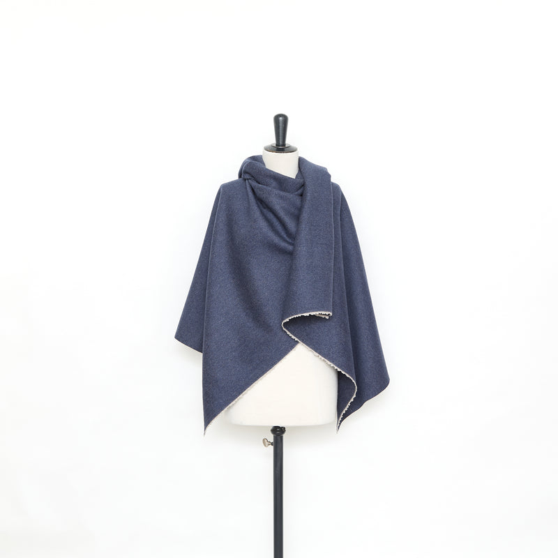 T25M12629 | Cachemire Double Face Effet Denim