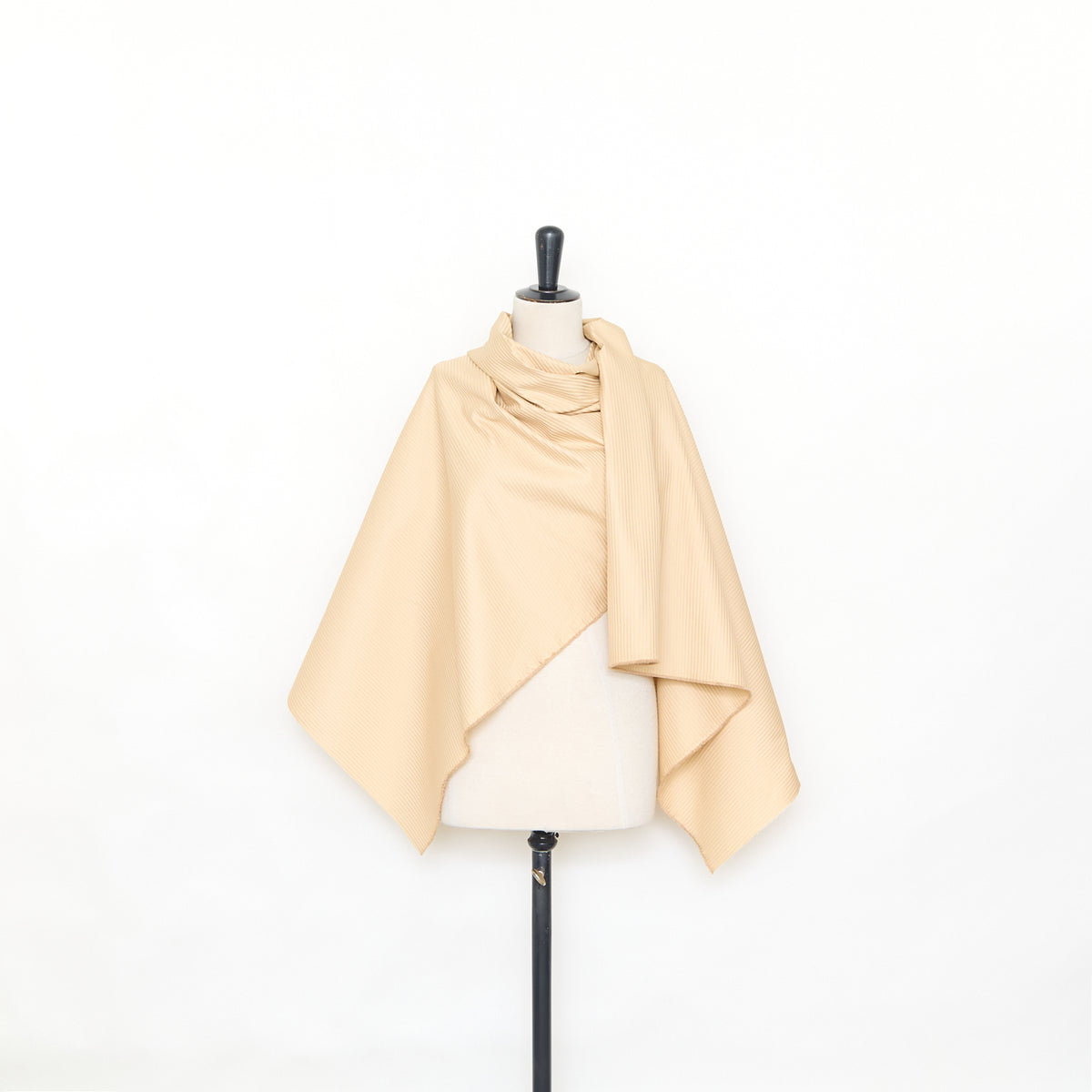 T25M12643 | Toile de Coton et Viscose à Rayures Ton sur Ton