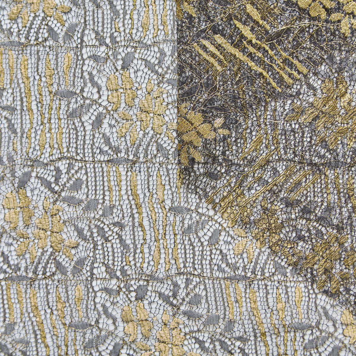 T25M12665 | Dentelle Florale Dorée