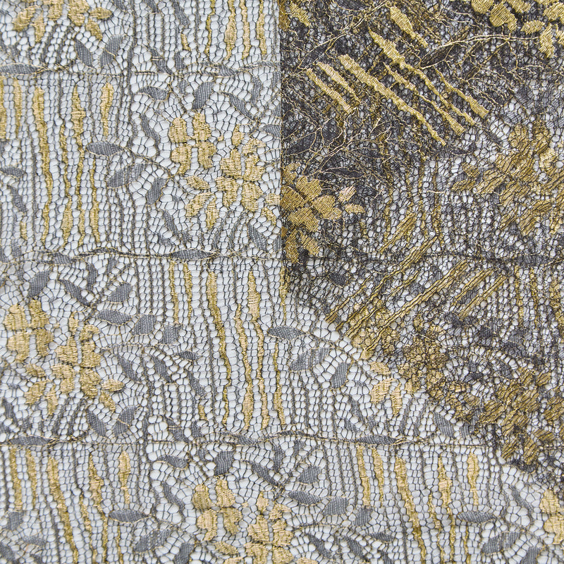 T25M12665 | Dentelle Florale Dorée