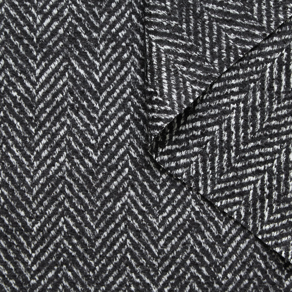 T25M12693 | Virgin Wool Silk & Llama Herringbone