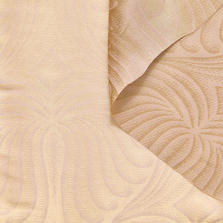 T25M12711 | Jacquard Naturel Doré en Viscose et Soie - vue 1