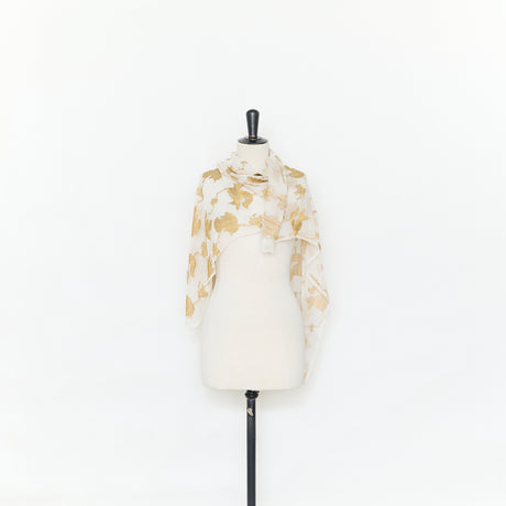  Floral Jacquard on Silk & Viscose Voile