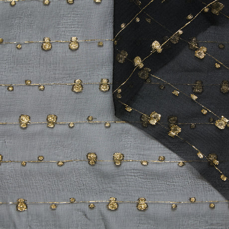 T25M12714 | Dots Fil Coupé Jacquard on Silk Voile