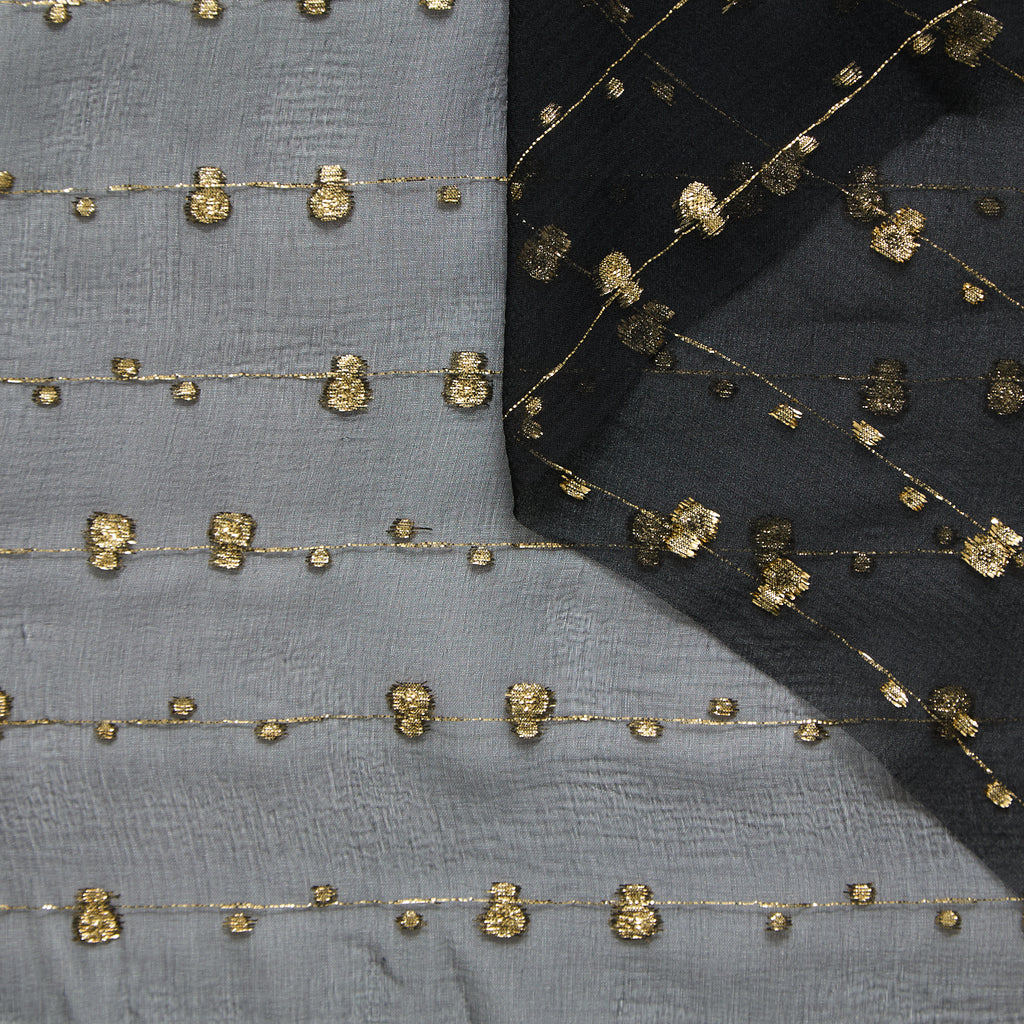 T25M12714 | Dots Fil Coupé Jacquard on Silk Voile