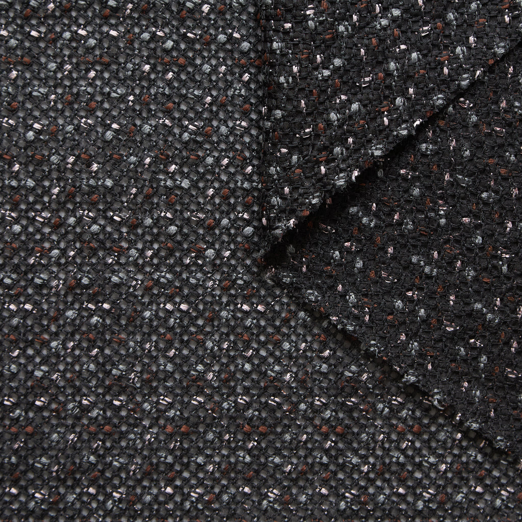 T25M12715 | Embroidered Cotton & Wool Tweed