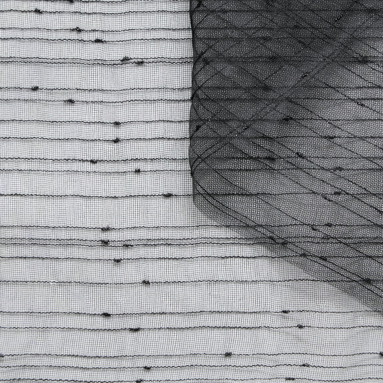 T25M12729 | Shiny Stripe on Silk Gauze - view 1