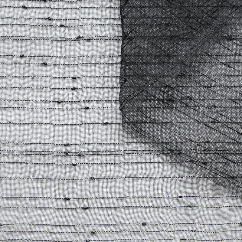 T25M12729 | Gaze de Soie à Rayures Brillantes