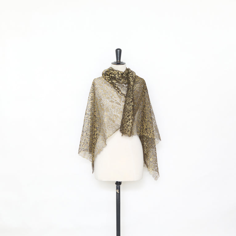 T25M12731 | Dentelle Florale Dorée - vue 2