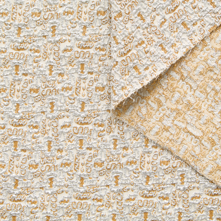 T25M12745 | Cloqué Lamé Bi-Stretch en Soie - vue 1