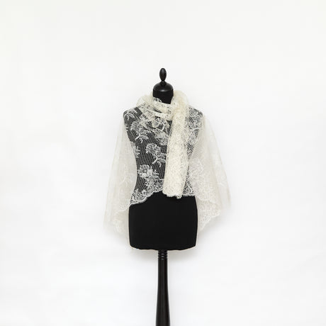  Dentelle Florale en Viscose et Coton