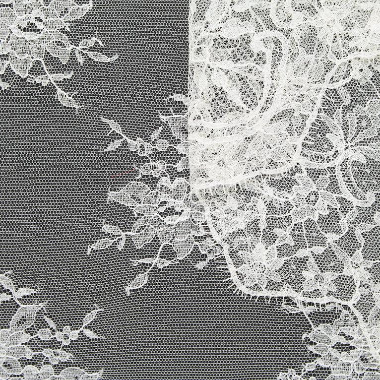 T25M13678 | Dentelle Florale en Viscose et Coton - vue 1