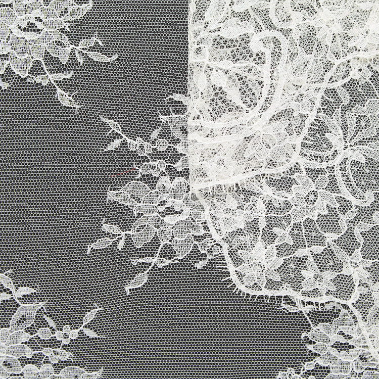 T25M13678 | Dentelle Florale en Viscose et Coton - vue 1